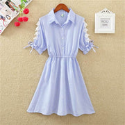 striped shirt dress, view 3 - MRSLM