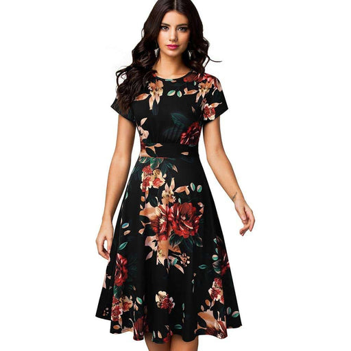 floral pleated a-line dress - MRSLM
