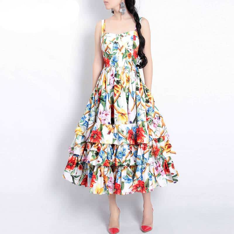 Floral printed sweet dress, view 4 - MRSLM