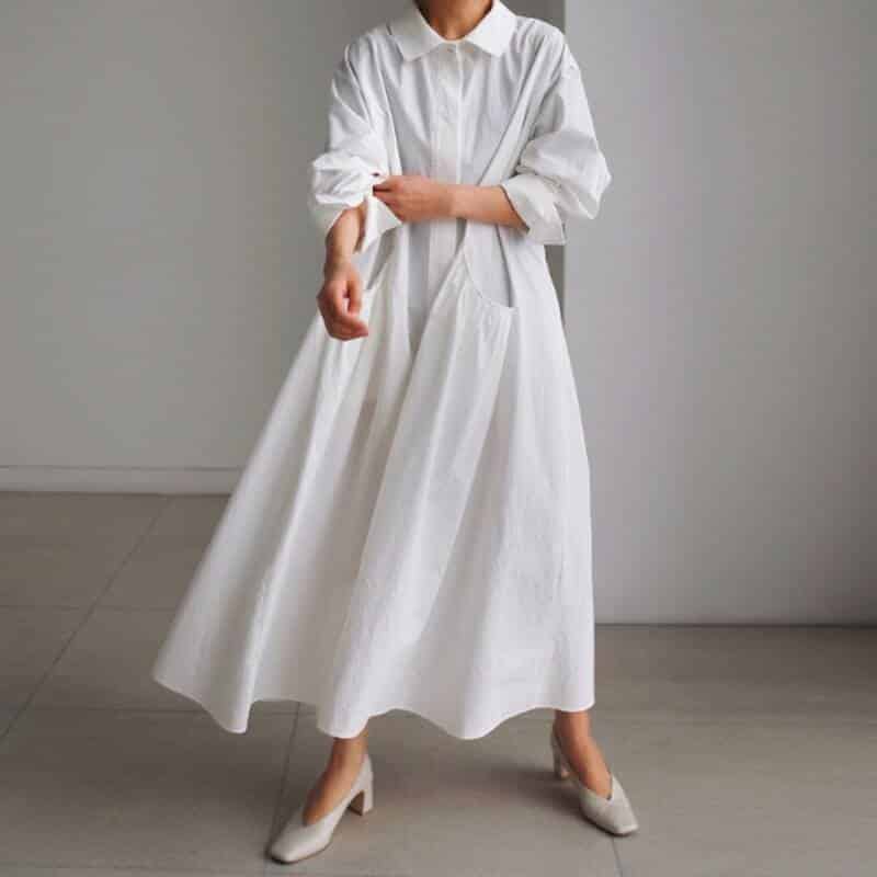 full length casual dress, view 3 - MRSLM