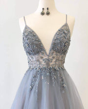 Elegant tulle prom gown, view 4 - MRSLM