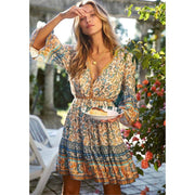 Boho print mini dress for women, view 7 - MRSLM