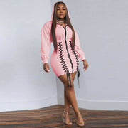 Hooded dress with zipper, view 9 - MRSLM