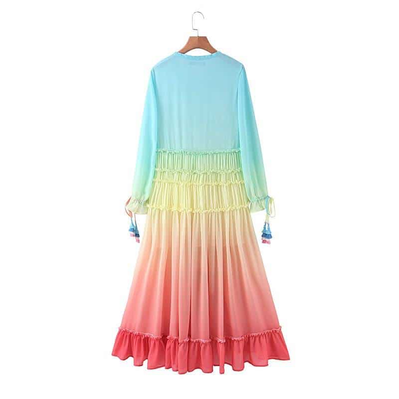 Kaleidoscopic women's dress, view 9 - MRSLM