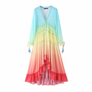 Kaleidoscopic women's dress, view 8 - MRSLM
