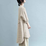 linen shirt style dress for women, view 4 - MRSLM