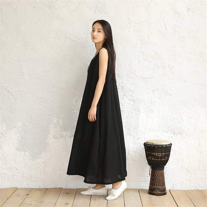 casual linen dress, view 11 - MRSLM