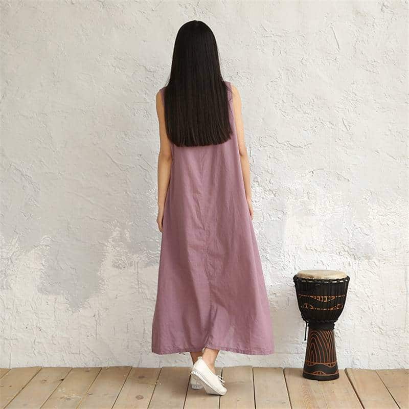 casual linen dress, view 10 - MRSLM