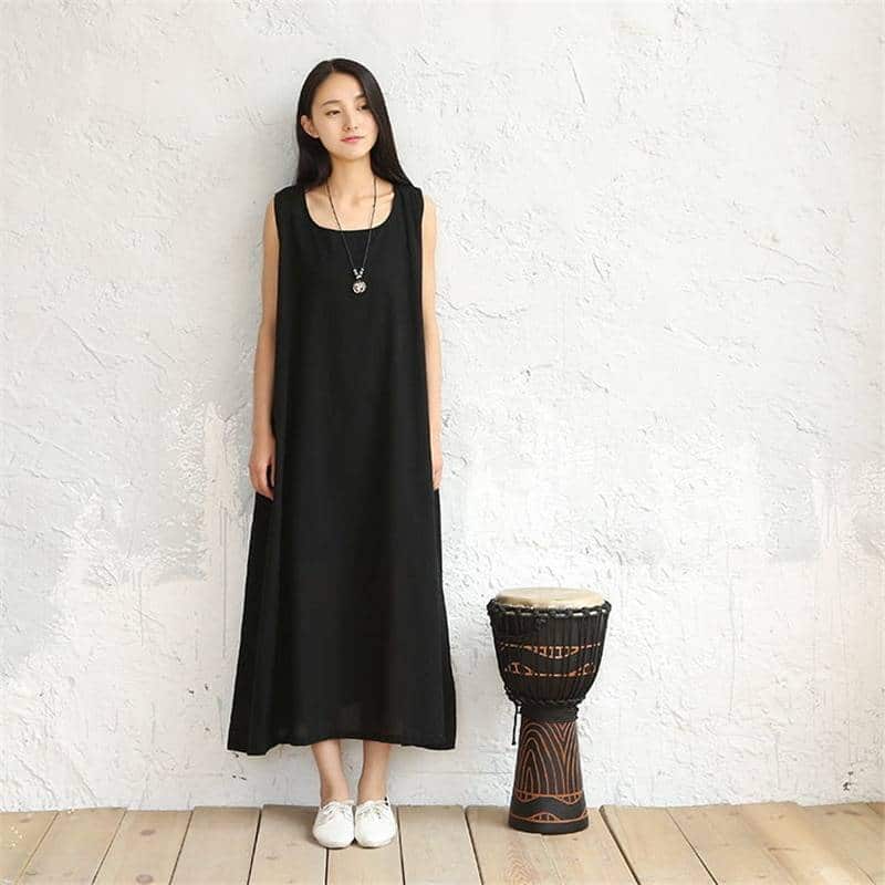 casual linen dress, view 7 - MRSLM