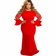 long sleeve plus size dress, view 5 - MRSLM