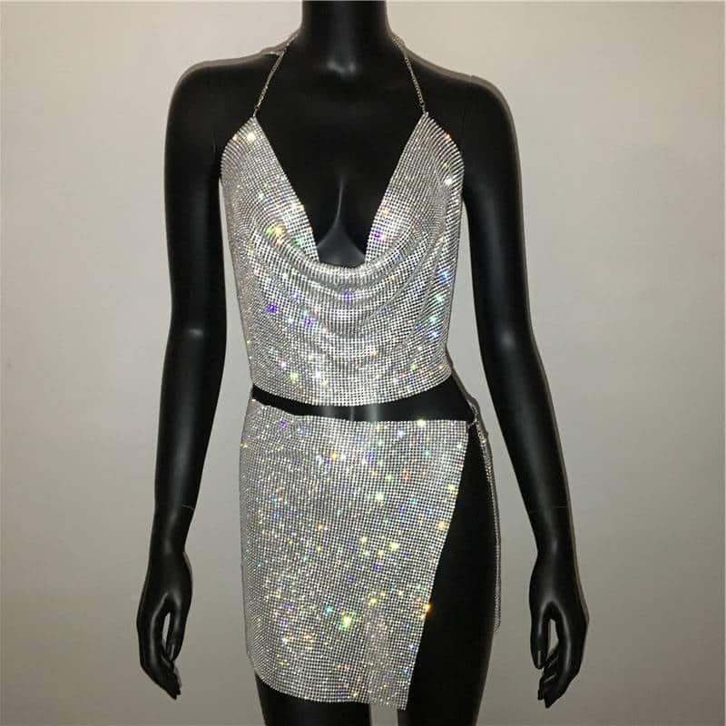 luxury mini dress for women, view 9 - MRSLM