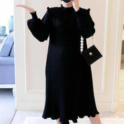 maternity chiffon pleated dress, view 8 - MRSLM