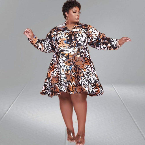Midi dress for plus size women - MRSLM