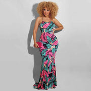 printed bodycon maxi dress - MRSLM