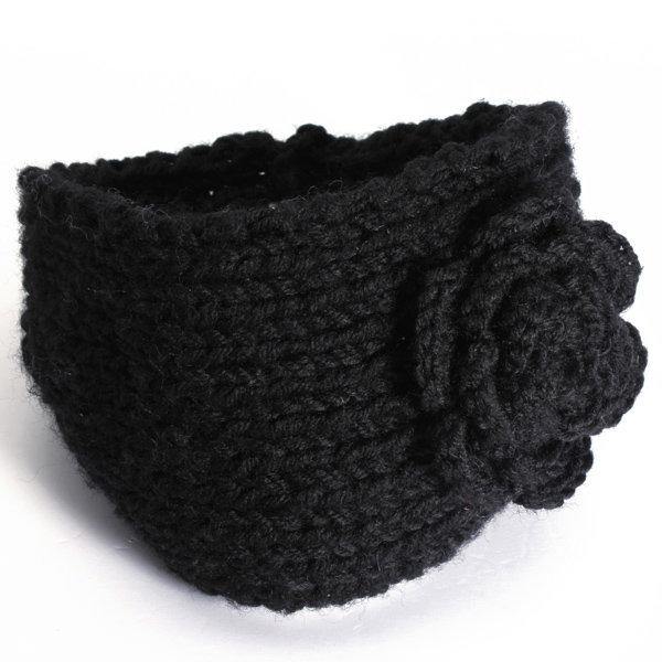 Flower Hand Knit Crochet Head Wrap Ear Warmer Headbrand Headwear - MRSLM