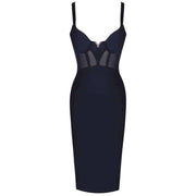 Women's bodycon dress with mesh detail - MRSLM