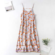 sleeveless women's dress in print, view 5 - MRSLM