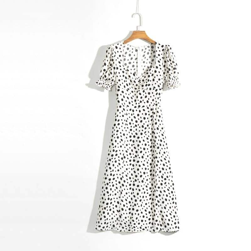 slim short sleeved casual dress, view 3 - MRSLM