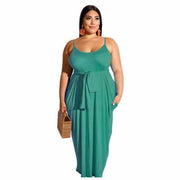 Solid color casual maxi dress, view 5 - MRSLM