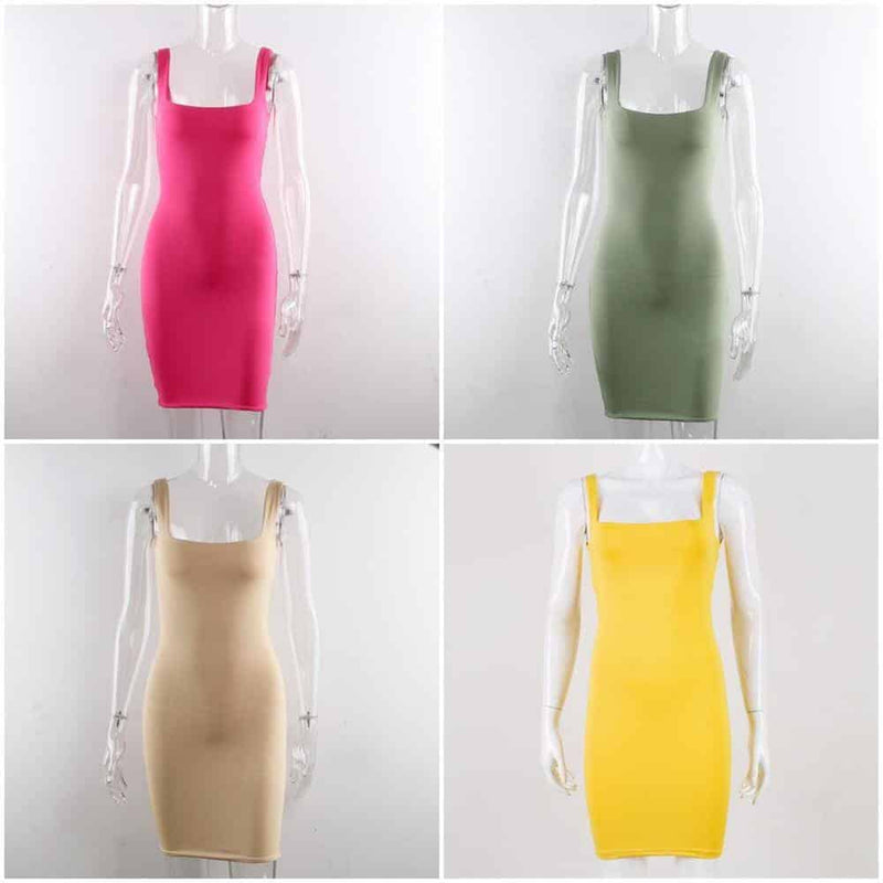 spaghetti strap bodycon dress, view 12 - MRSLM
