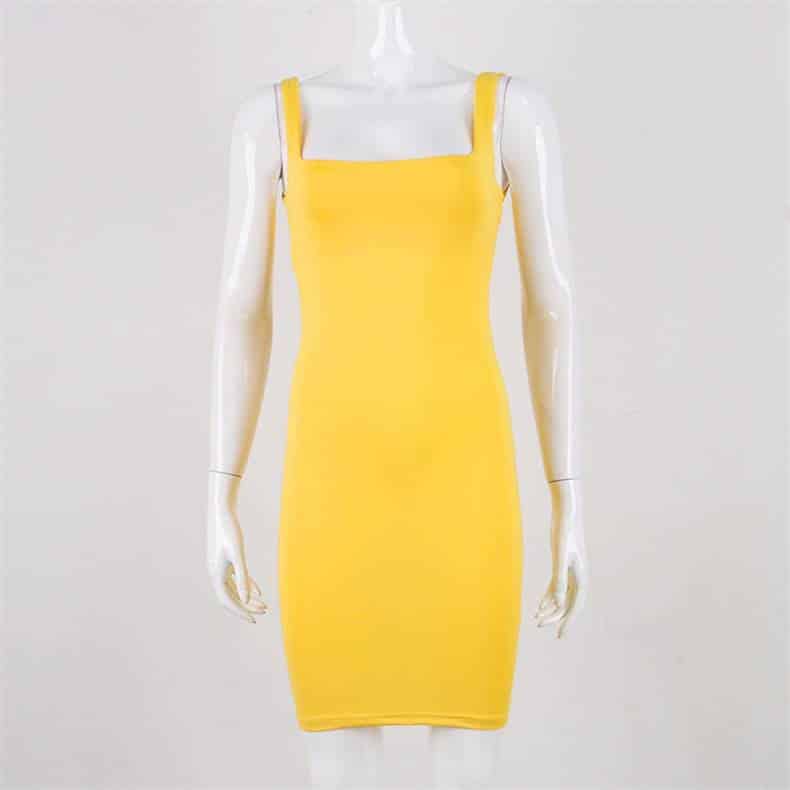 spaghetti strap bodycon dress, view 8 - MRSLM
