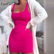 spaghetti strap bodycon dress, view 4 - MRSLM