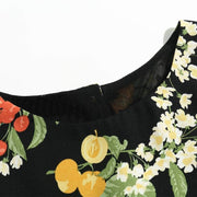 summer casual flower printed round neck dress, view 4 - MRSLM