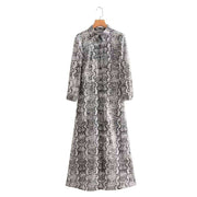 retro snake pattern dress - MRSLM