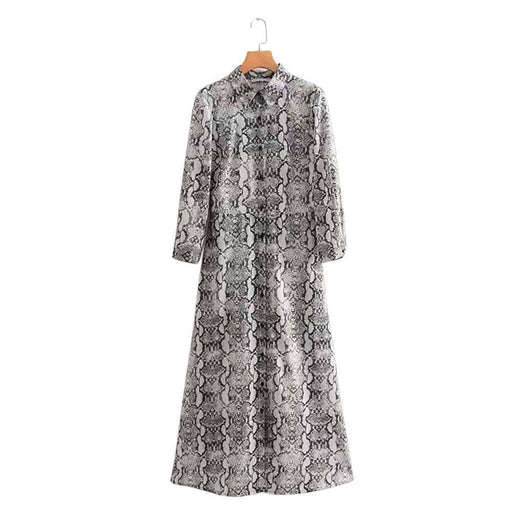 retro snake pattern dress - MRSLM