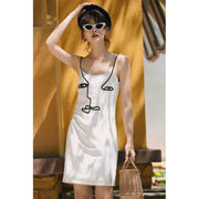 women's abstract art mini dress, view 4 - MRSLM