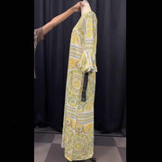 African long sleeve maxi dress, view 4 - MRSLM