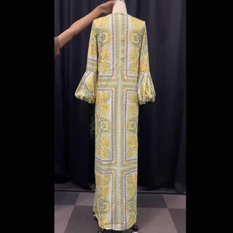 African long sleeve maxi dress, view 5 - MRSLM