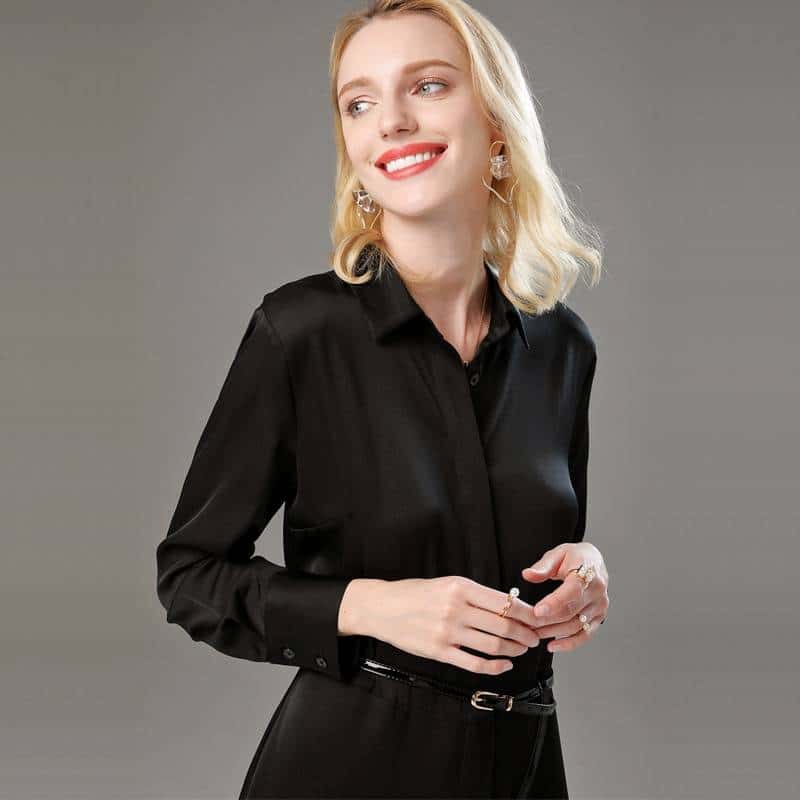 women's basic shirt dress, view 3 - MRSLM