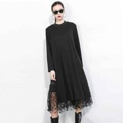 black mesh split joint dress, view 4 - MRSLM