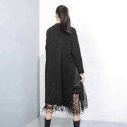 black mesh split joint dress, view 5 - MRSLM