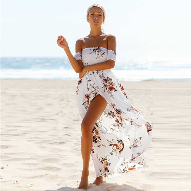 boho floral print dress, view 12 - MRSLM