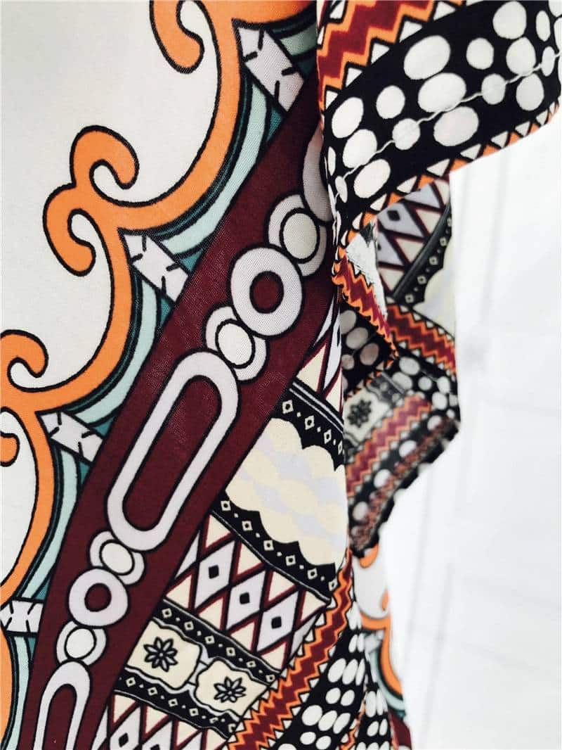 women's boho style printed dress, view 14 - MRSLM