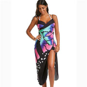 women's butterfly printed beach long dress, view 5 - MRSLM