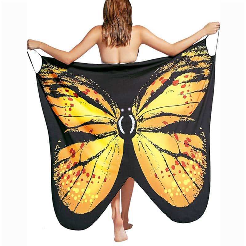 women's butterfly printed beach long dress, view 9 - MRSLM