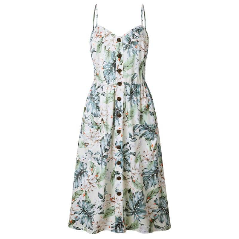 cami floral printed dress, view 6 - MRSLM