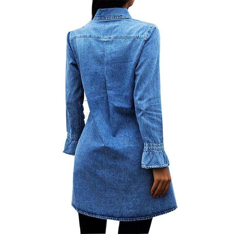 denim shirt dress, view 2 - MRSLM