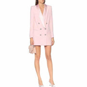double breasted long blazer dress, view 5 - MRSLM