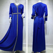 diamond trim maxi dress, view 6 - MRSLM