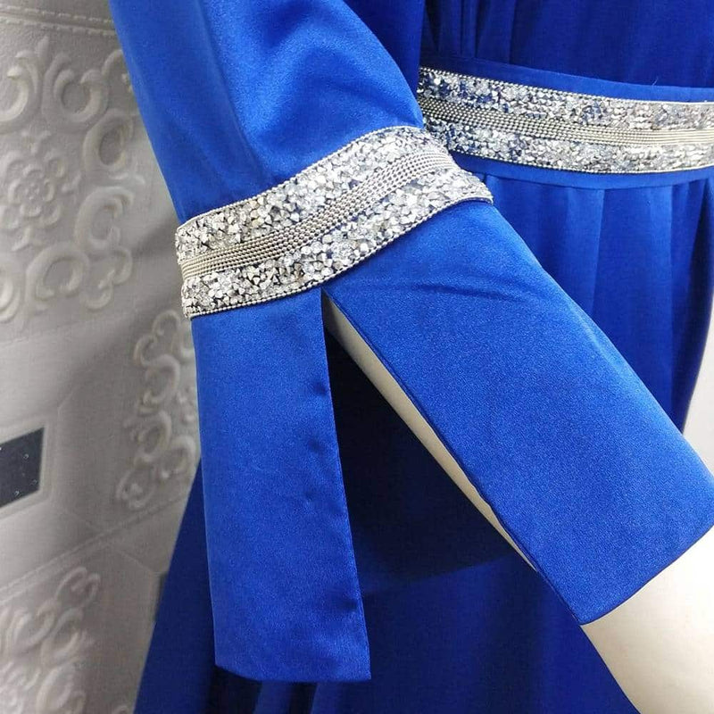 diamond trim maxi dress, view 7 - MRSLM