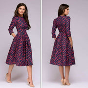 women's elegant a-line dress, view 4 - MRSLM