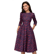 women's elegant a-line dress, view 3 - MRSLM