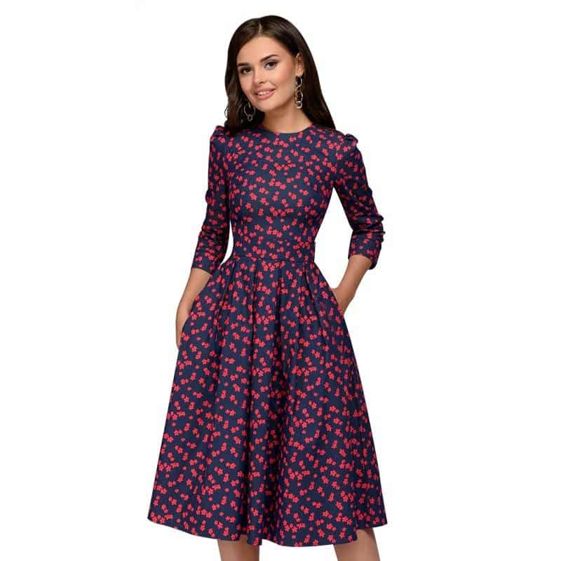 women's elegant a-line dress - MRSLM