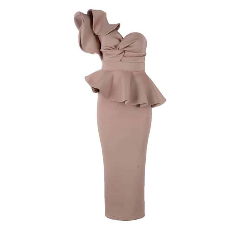 women's fashion bodycon ruffles dress, view 9 - MRSLM