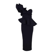 women's fashion bodycon ruffles dress, view 11 - MRSLM