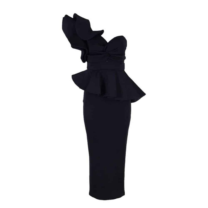 women's fashion bodycon ruffles dress, view 11 - MRSLM